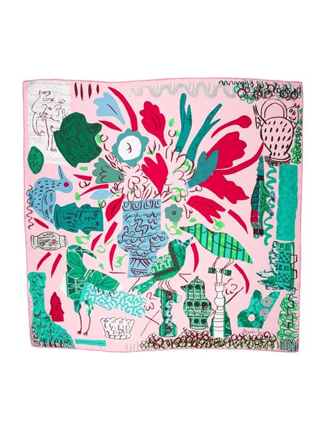 La Maison des Oiseaux Parleurs Hermes Scarf 